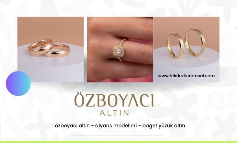 özboyacı altın, alyans modelleri, baget yüzük altın